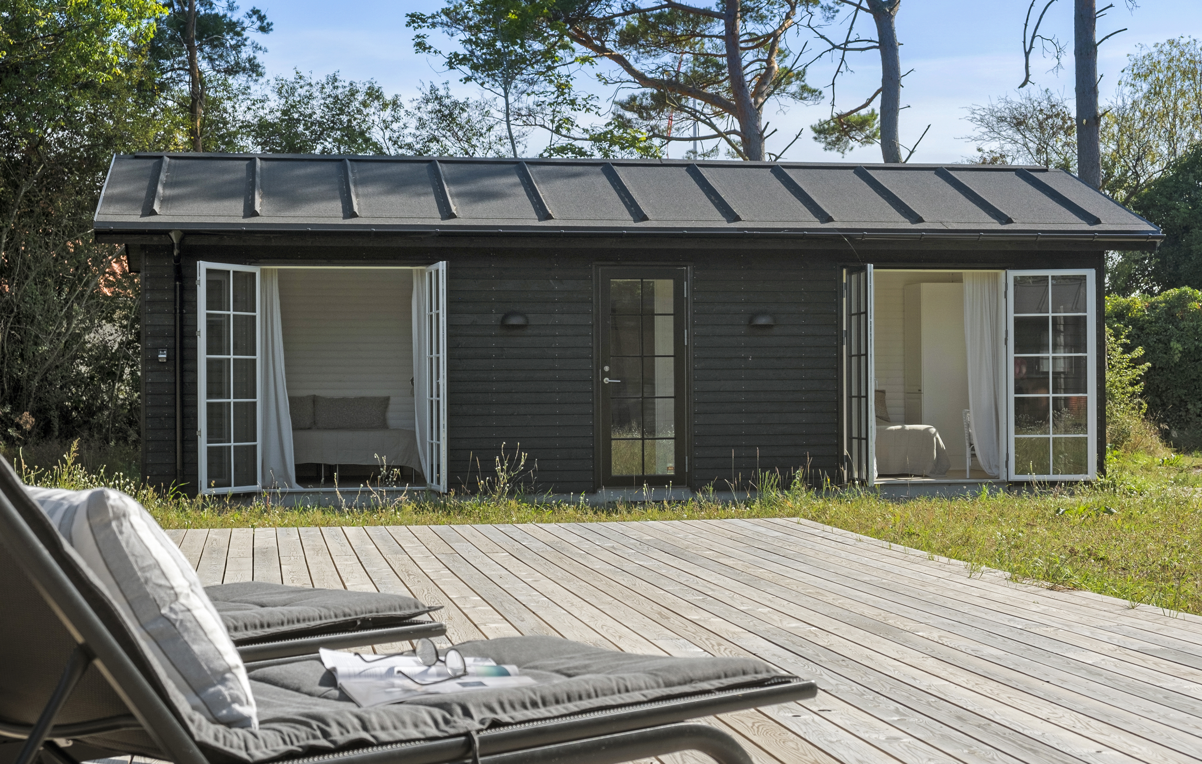 Stor terrasse ved luksushus nr. 693 i Nordsjælland.