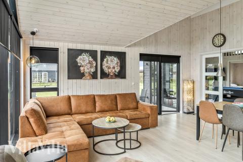 Sofahjørnet i luksushus 625 i Lolland/Falster/Møn.