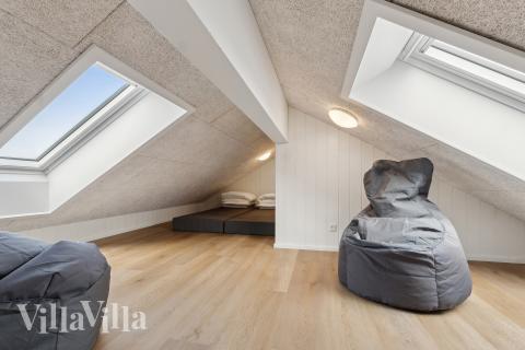 Nogle af de 14 sovepladser findes på hemsen i luksushus nr. 665