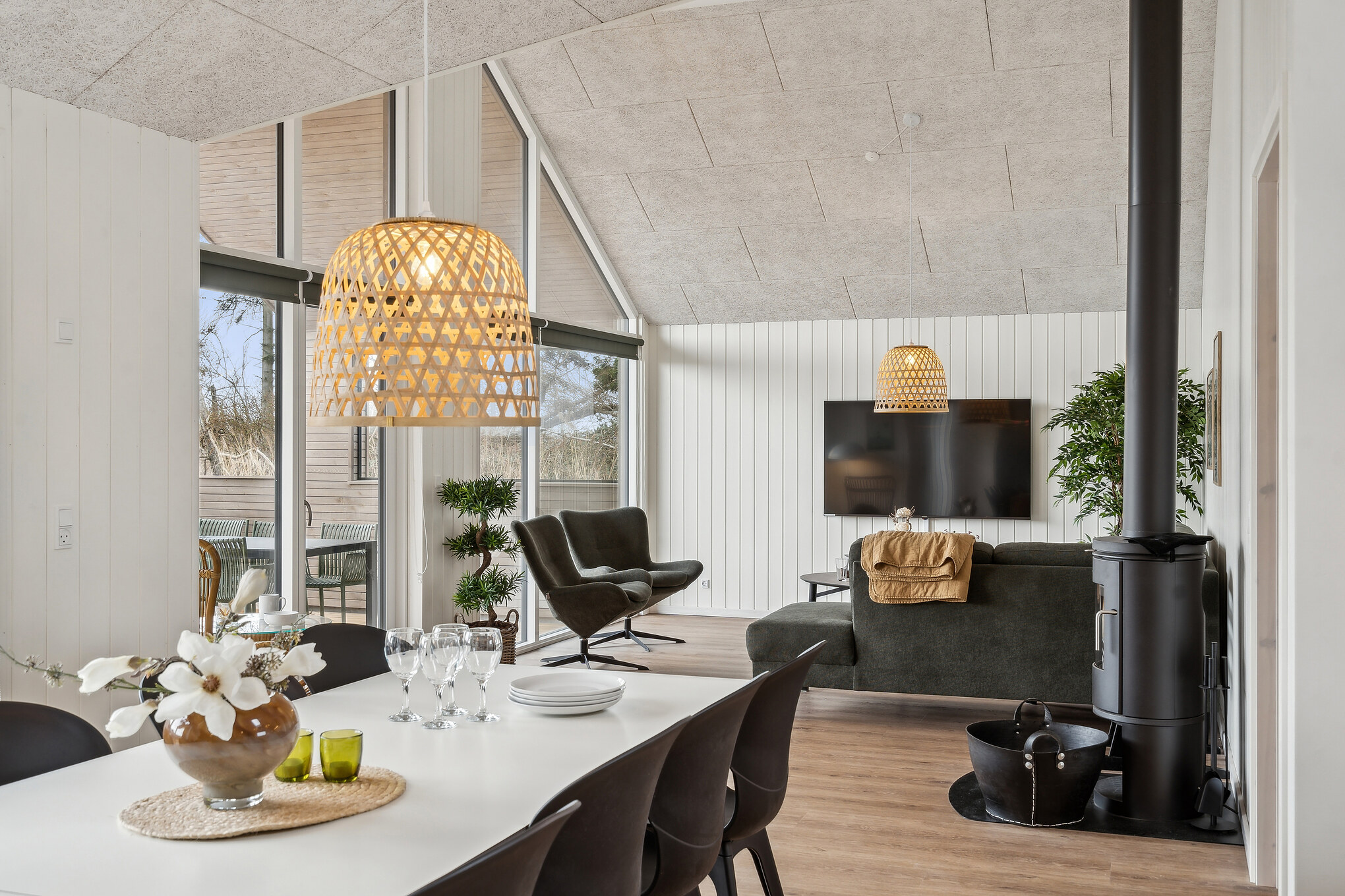 Opholdsrum med plads til 14 i luksushus nr. 648.