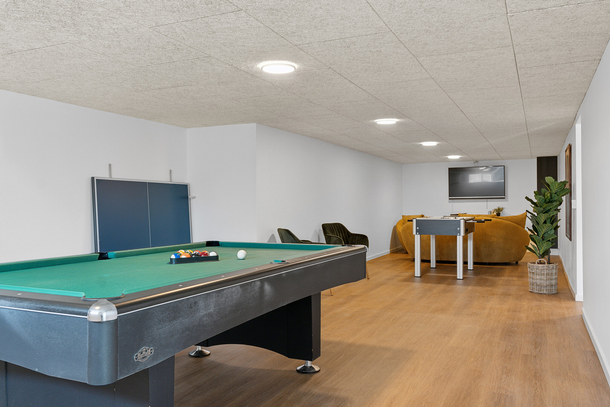 Ud over de mange timer, man kan bruge i husets pool-afdeling, så byder luksushus 680 også på billard/bordtennis og dart