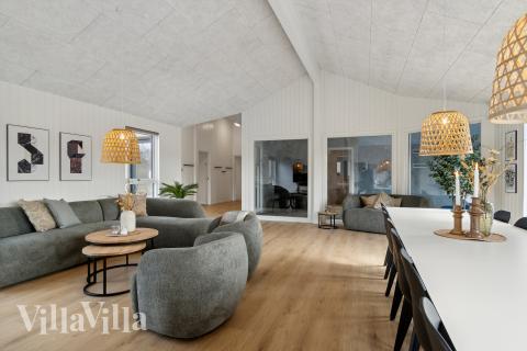 Sofahjørnet i luksushus 910 i Lolland/Falster/Møn.