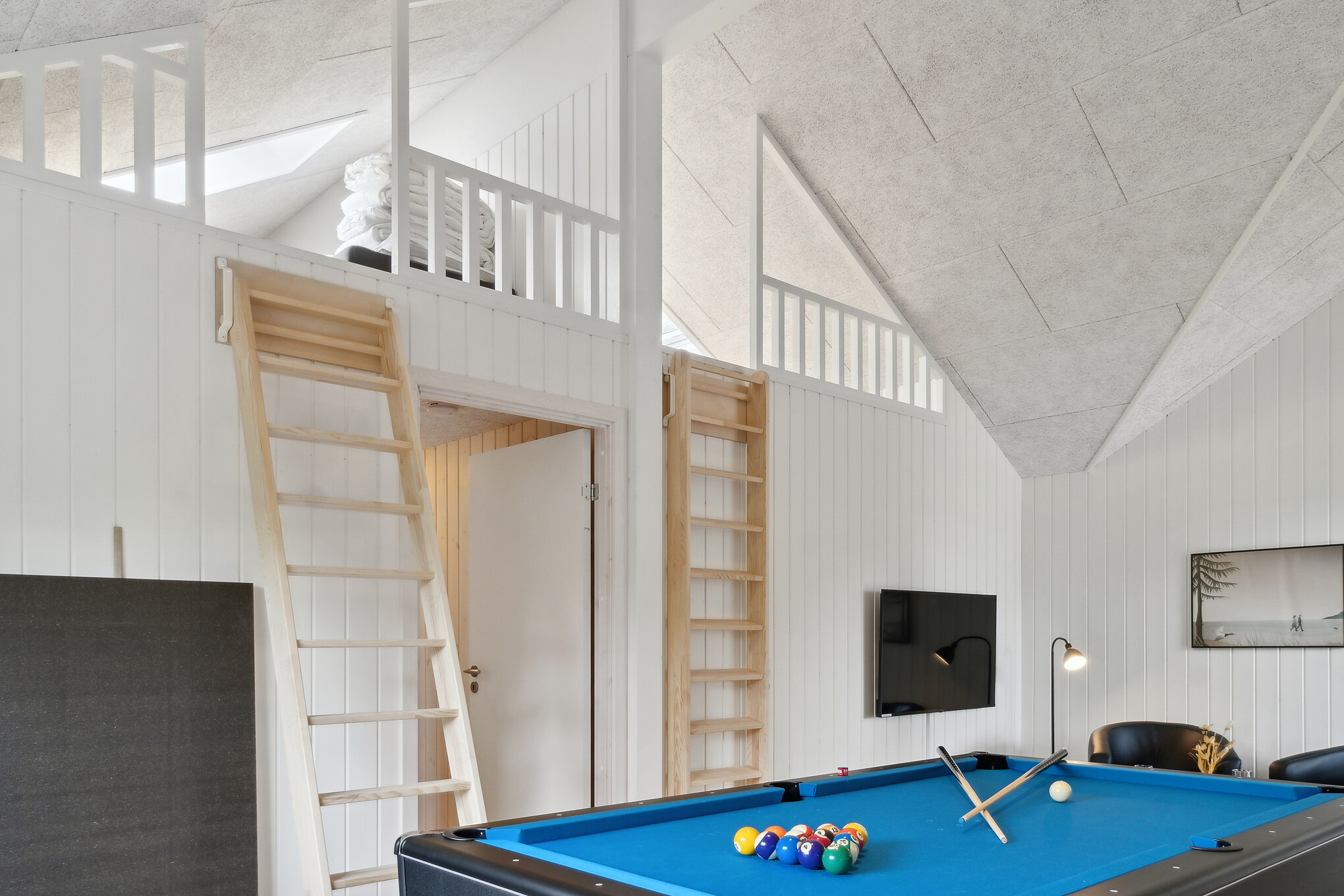 Ud over de mange timer, man kan bruge i husets pool-afdeling, så byder luksushus 698 også på billard/bordtennis og dart