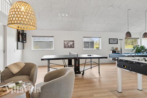 Luksushus 656 til 20 personer byder på et stort aktivitetsrum med bl.a. billard og dart
