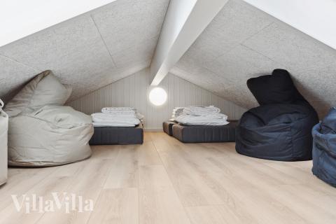 Nogle af de 20 sovepladser findes på hemsen i luksushus nr. 656