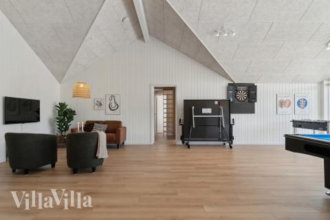 Luksushus 809 til 24 personer byder på et stort aktivitetsrum med bl.a. billard og dart