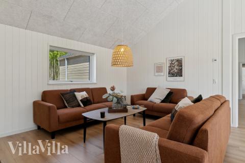 Sofahjørnet i luksushus 809 i Østjylland.