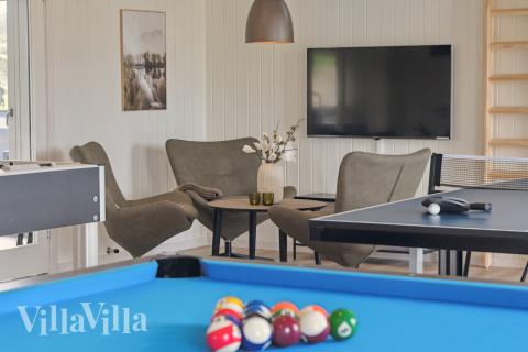 Luksushus 659 til 20 personer byder på et stort aktivitetsrum med bl.a. billard og dart