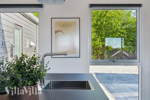 Velindrettet køkken i luksushus nr. 657 i Sydjylland.