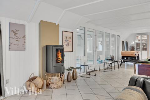 Sofahjørnet i luksushus 552 i Vestjylland.