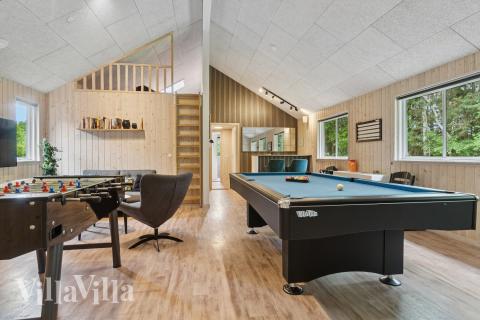 Ud over de mange timer, man kan bruge i husets pool-afdeling, så byder luksushus 320 også på billard/bordtennis og dart