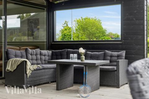 Stor terrasse ved luksushus nr. 584 i Nordsjælland.