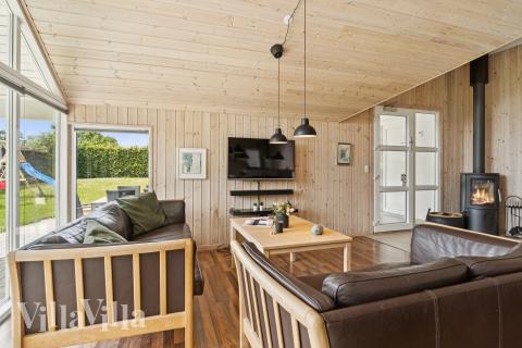 Sofahjørnet i luksushus 268 i Østjylland.