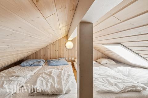 Nogle af de 14 sovepladser findes på hemsen i luksushus nr. 268