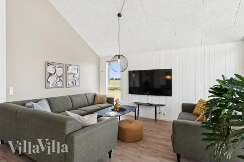 Sofahjørnet i luksushus 667 i Fyn og øer.