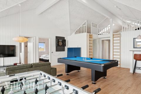 Luksushus 695 til 20 personer byder på et stort aktivitetsrum med bl.a. billard og dart