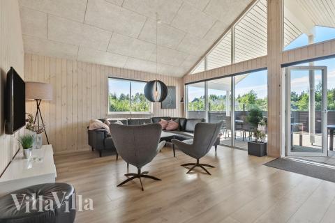 Sofahjørnet i luksushus 475 i Vestjylland.