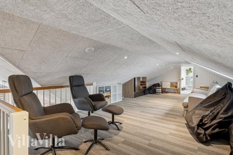 Nogle af de 36 sovepladser findes på hemsen i luksushus nr. 686