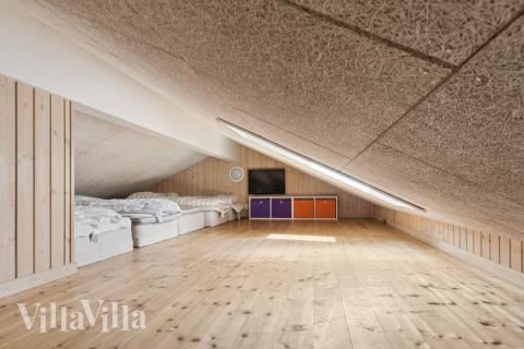 Nogle af de 18 sovepladser findes på hemsen i luksushus nr. 292