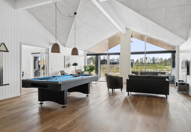 Ud over de mange timer, man kan bruge i husets pool-afdeling, så byder luksushus 905 også på billard/bordtennis og dart