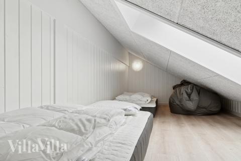 Nogle af de 20 sovepladser findes på hemsen i luksushus nr. 697