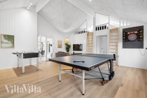 Dyst i sommerhusets aktivitetsrum, når I besøger luksushus nr. 911 i Lolland/Falster/Møn.