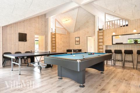 Ud over de mange timer, man kan bruge i husets pool-afdeling, så byder luksushus 387 også på billard/bordtennis og dart