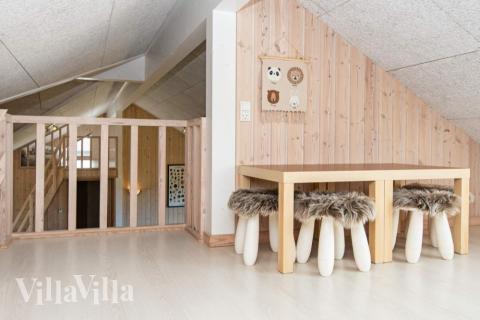 Nogle af de 22 sovepladser findes på hemsen i luksushus nr. 293