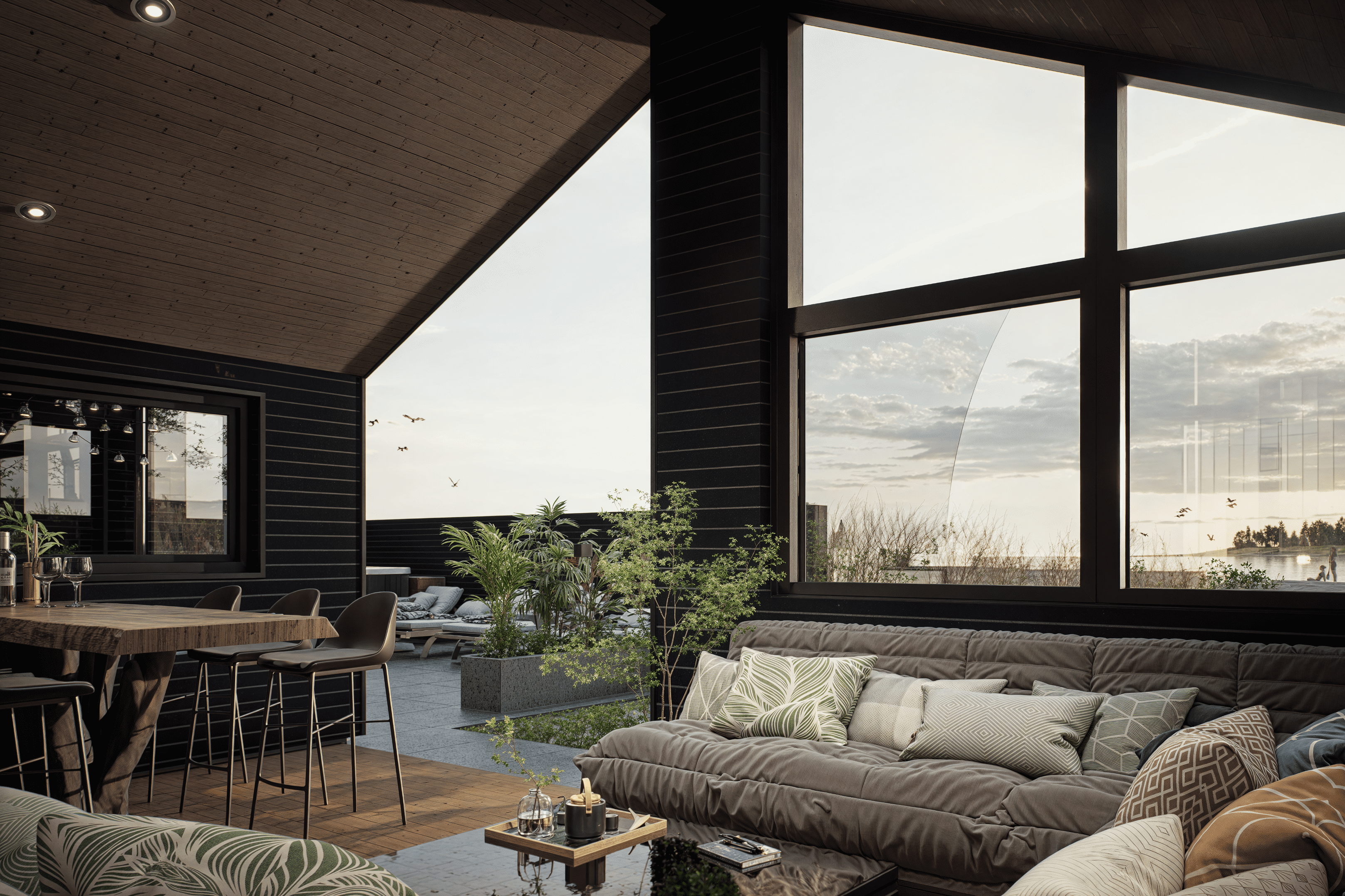 Luksushus nr. 931 har en dejlig terrasse med gode havemøbler til 14 personer.