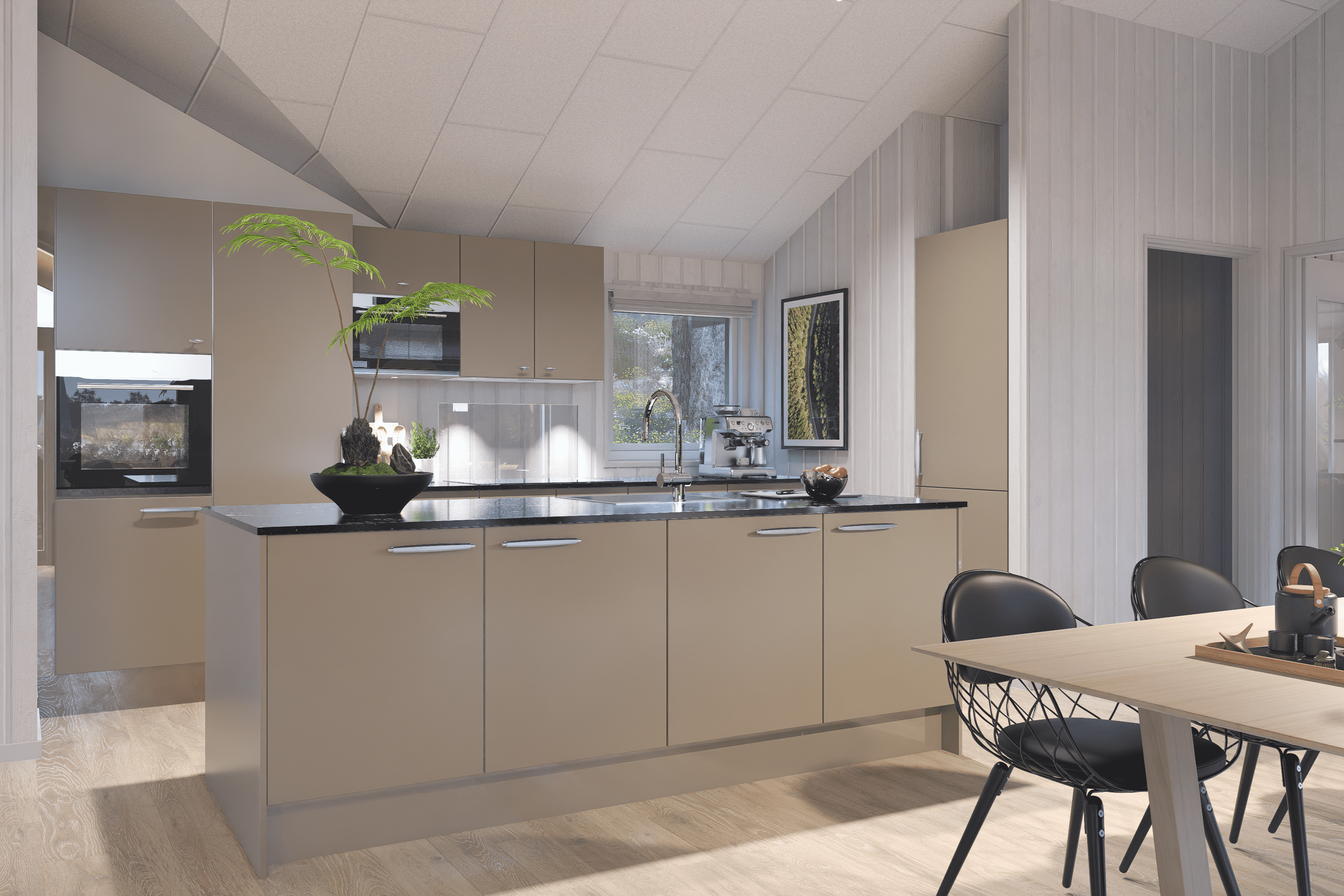 Køkkenet i luksushus nr. 931 er udstyrret, så I let kan lave mad til 14 personer.