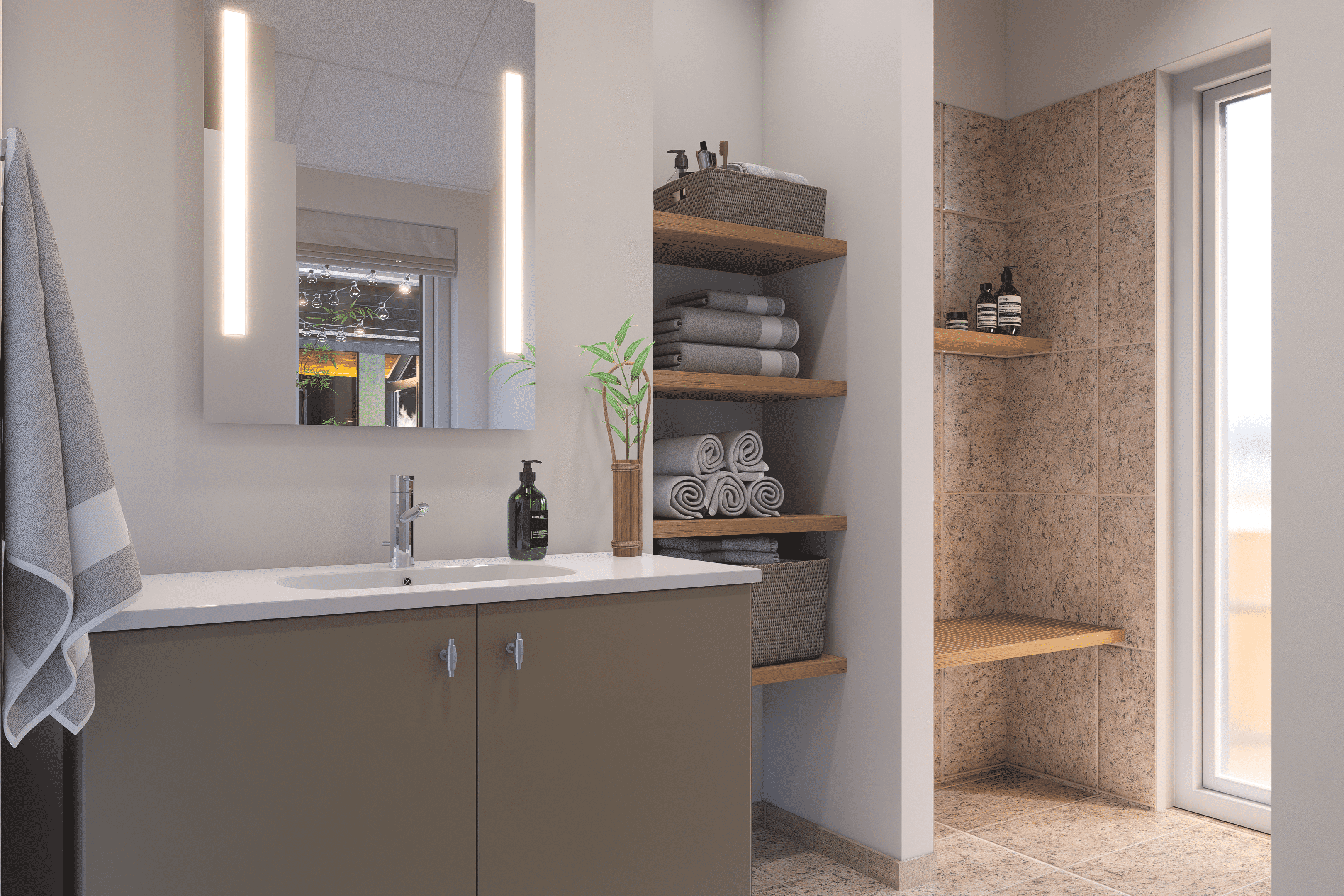 Ét af badeværelserne i luksushus nr. 931