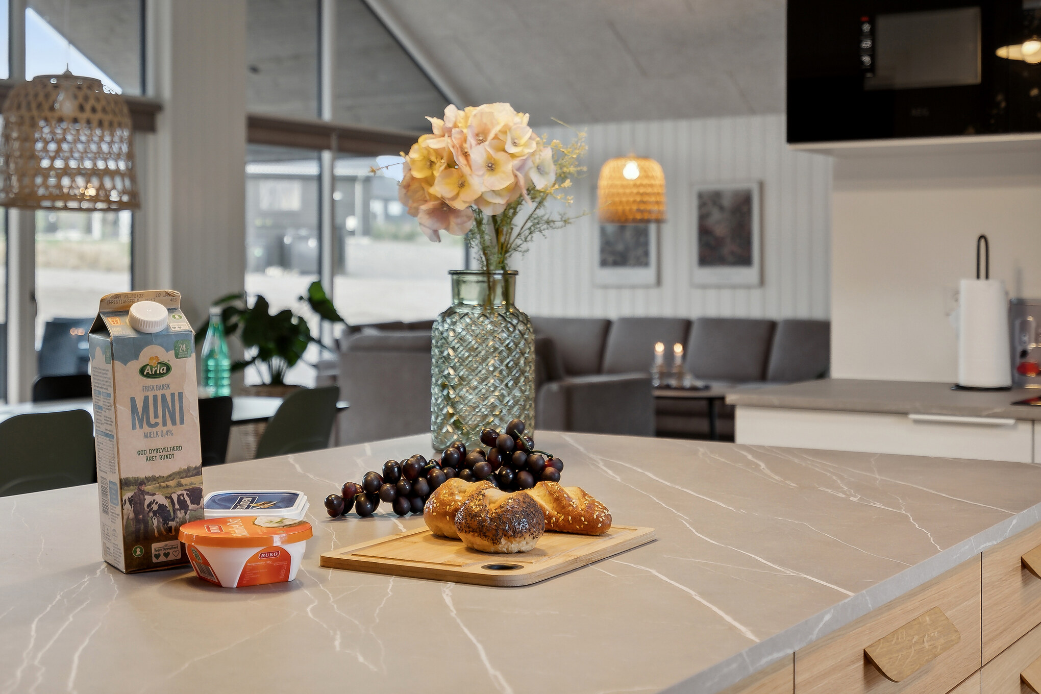 Velindrettet køkken i luksushus nr. 912 i Lolland/Falster/Møn.