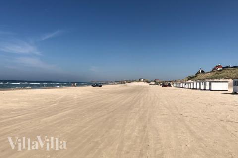 Den dejlige strand nær luksushus 902 ved Nordjylland.