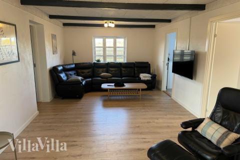 Sofahjørnet i luksushus 688 i Vestjylland.