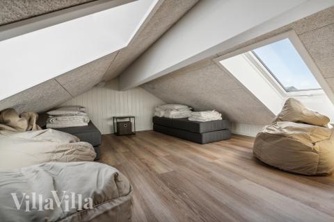 Nogle af de 24 sovepladser findes på hemsen i luksushus nr. 913