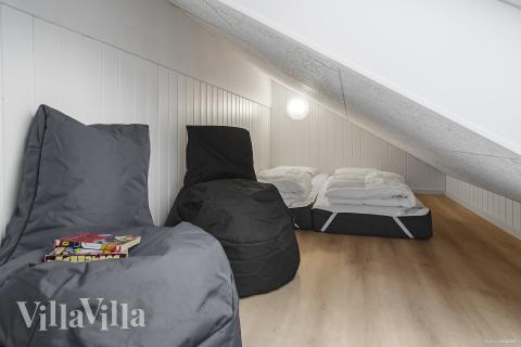 Nogle af de 30 sovepladser findes på hemsen i luksushus nr. 905