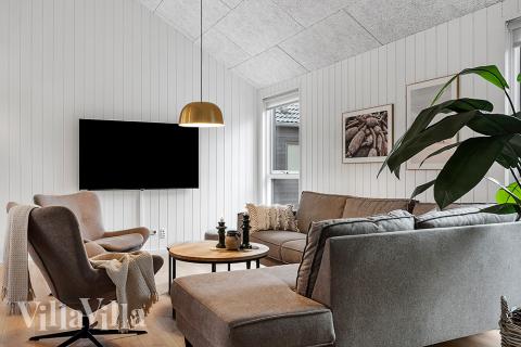 Sofahjørnet i luksushus 905 i Lolland/Falster/Møn.