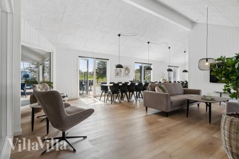 Sofahjørnet i luksushus 923 i Lolland/Falster/Møn.