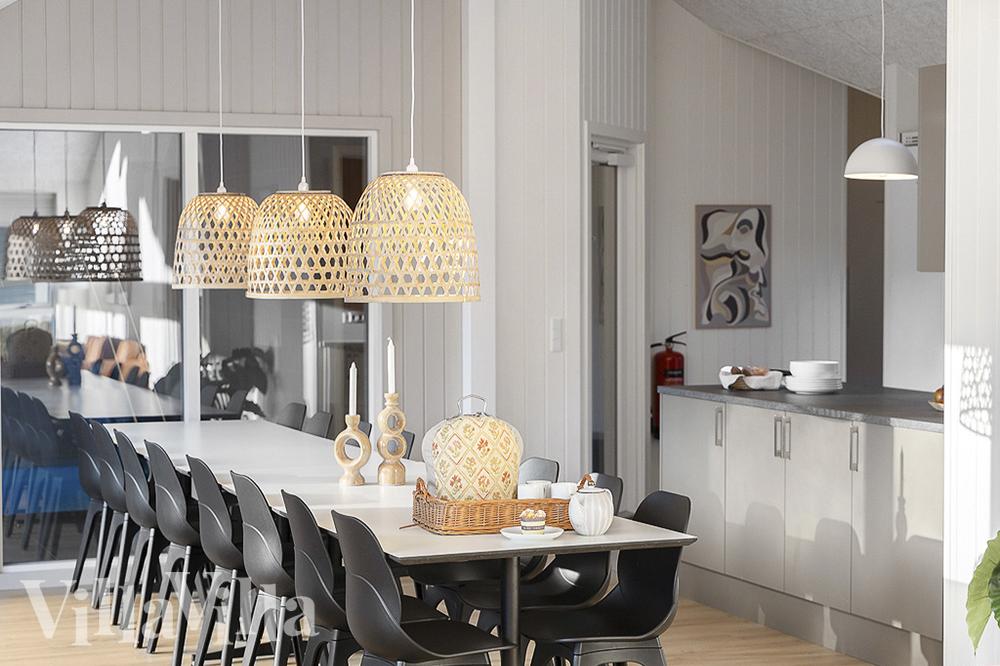 Det store lyse opholdrum i luksushus nr. 802 til 16.