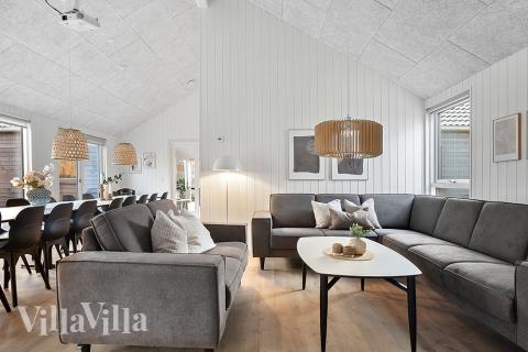 Sofahjørnet i luksushus 911 i Lolland/Falster/Møn.