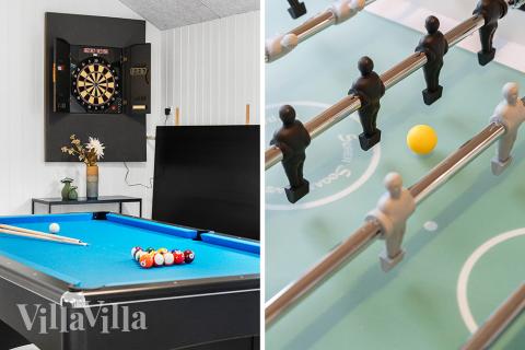 Luksushus 900 til 18 personer byder på et stort aktivitetsrum med bl.a. billard og dart