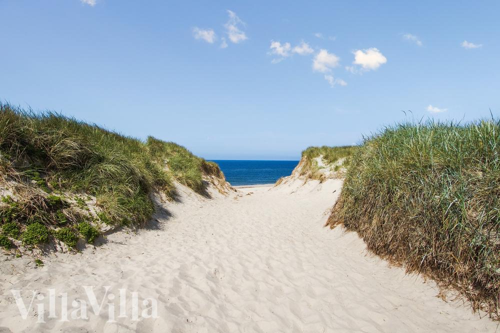 Den dejlige strand nær luksushus 943 ved Vestjylland.