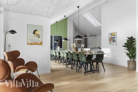 Sofahjørnet i luksushus 810 i Østjylland.