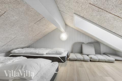 Nogle af de 26 sovepladser findes på hemsen i luksushus nr. 814