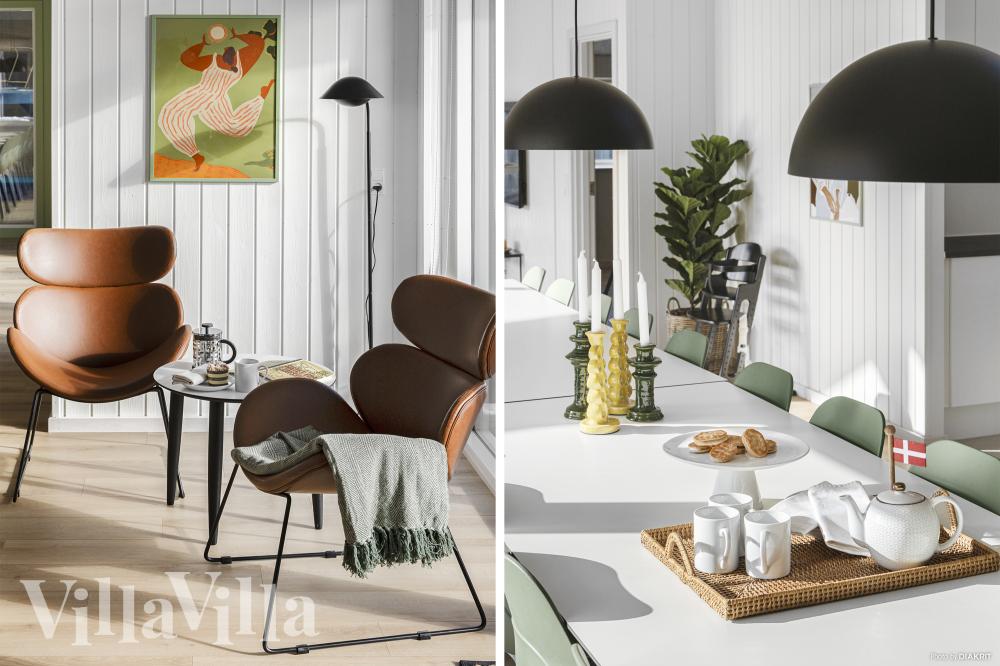 Det store lyse opholdrum i luksushus nr. 816 til 20.