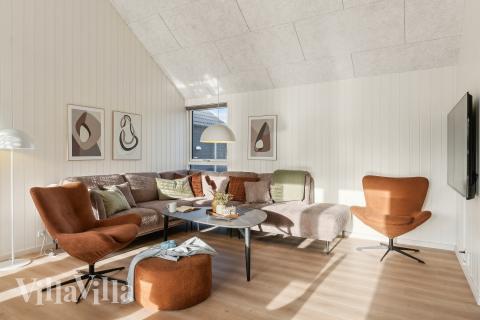 Sofahjørnet i luksushus 773 i Tyskland.