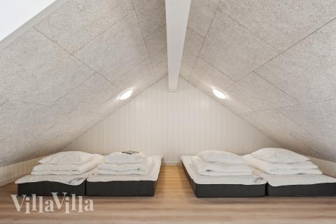 Nogle af de 24 sovepladser findes på hemsen i luksushus nr. 773