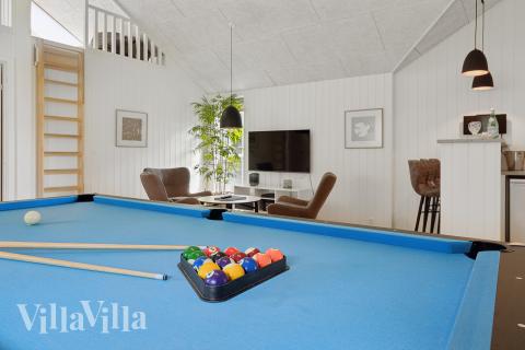 Luksushus 775 til 16 personer byder på et stort aktivitetsrum med bl.a. billard og dart