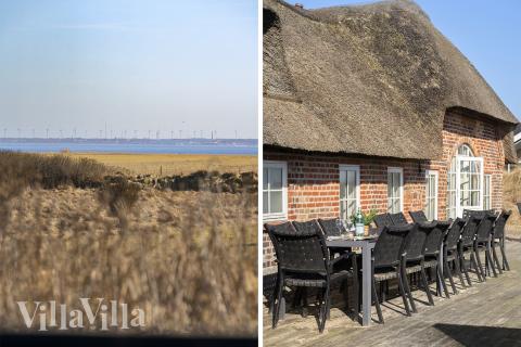 Stor terrasse ved luksushus nr. 528 i Vestjylland.