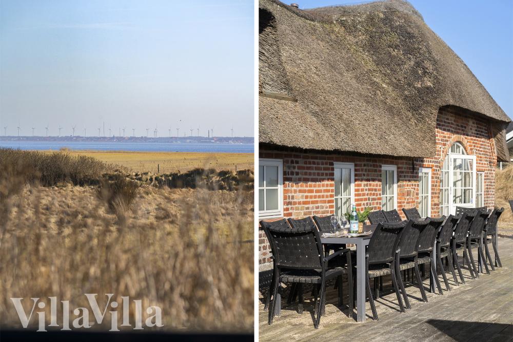 Stor terrasse ved luksushus nr. 528 i Vestjylland.